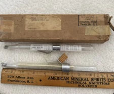 Vtg Candy / Deep Fry Glass Thermometer Lot 2 Springfield Ohio ~ NOS W Box 8-3/8"