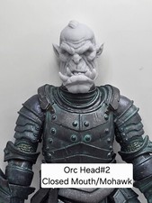 3d Printed NORMAL ORC  2 Headsculpt For 1.0 2.0 Mythic Legions 1 12