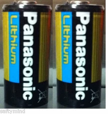 New "2"  Panasonic CR123A 3V Battery 5816 5815 5800PIR-RES 5853 5890PI 5808W3