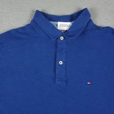 Tommy Hilfiger Polo Shirt Mens XL Blue Casual Short Sleeve Adult
