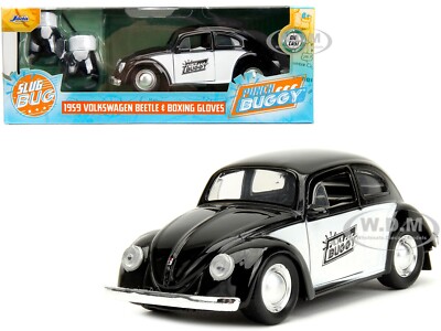 1959 VOLKSWAGEN BEETLE BLACK & BOXING GLOVES ACCESSORY 1/32