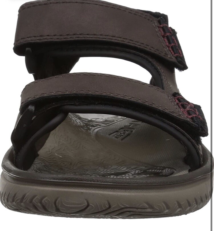 Clarks Mens Wesley Bay Flat Summer Sandal Brown Leather Sandals Uk Size