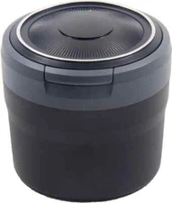 Portable Car Travel Cigarette Ashtray Holder Cup -LED Light Black Color