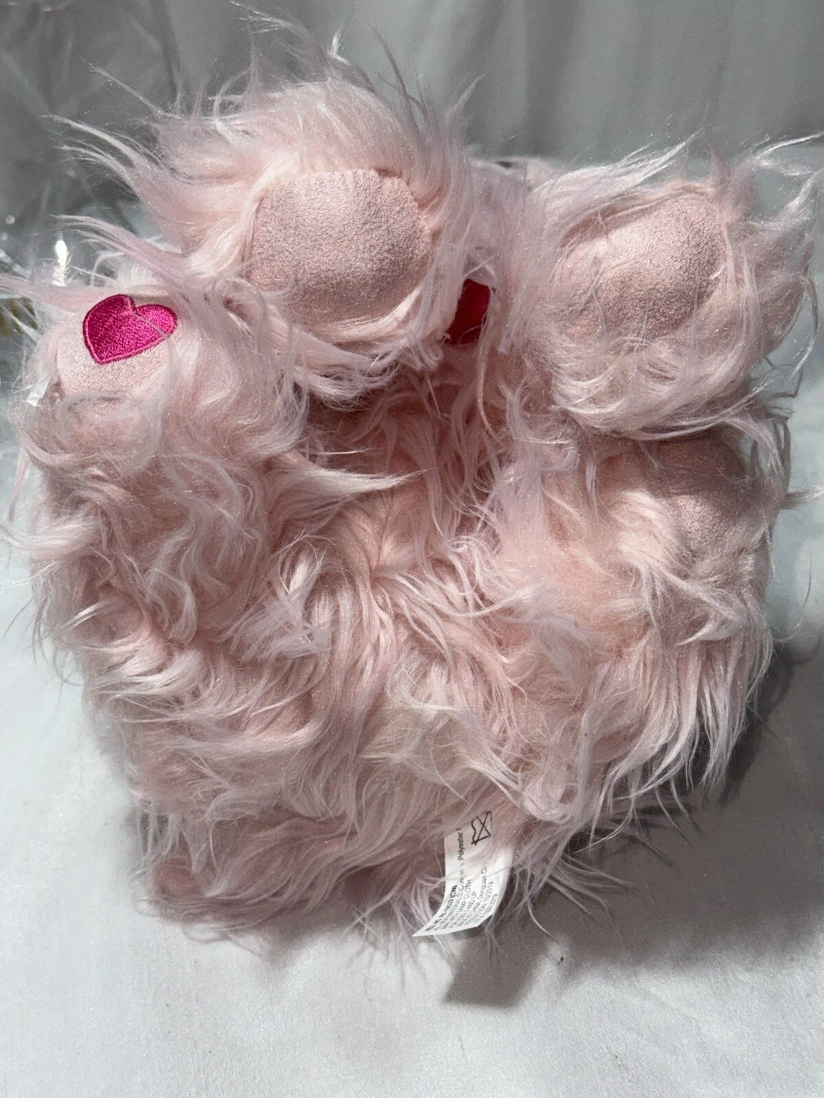 Juicy Couture Pink Peluche Cane Scotty con etichette e borsa trasparente