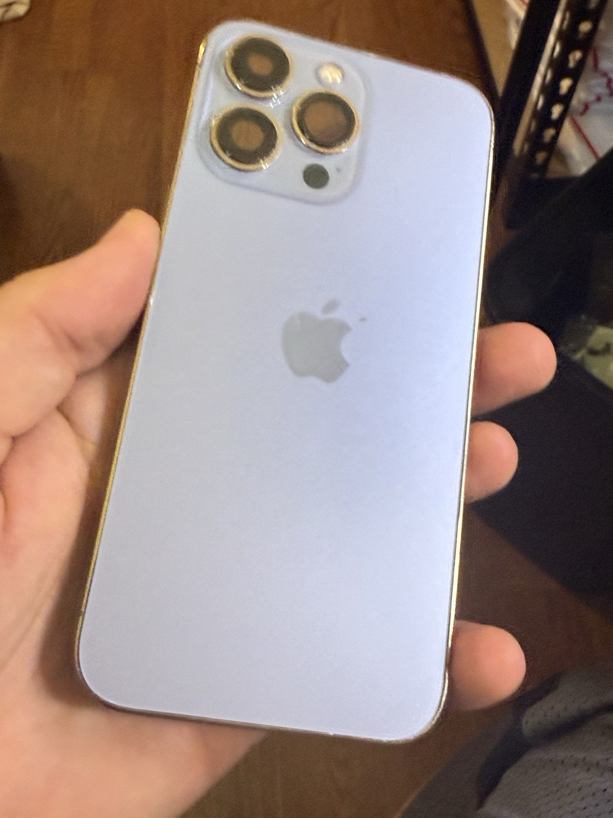 IPhone 13 Pro CUSTOM gold/blue Color Original Apple Housing Frame OEM PART