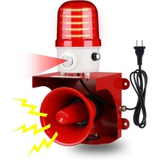 Motion Sensor Alarm with Human Detection,120dB Adjustable Siren LED Strobe
