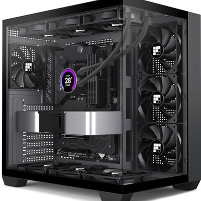 F300 PC Case - Pre-Installed 4 without RGB Fan, ATX Mid-Tower Gaming PC Case,...