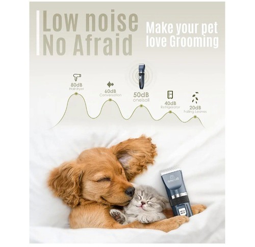 Oneisall Dog Clippers Low Noise, Dog Grooming Kit With Rechargeable, Dog Shaver - Picture 2 of 6
