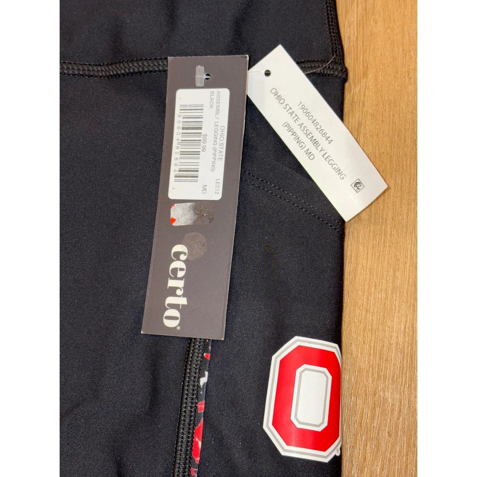 NWT Women's Certo Ohio State Buckeyes Assembly Leggings - Mediuk - Black - Image 2 of 4