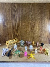 Vintage Lot B Plastic Animals Exoctic to Domestic Lot of 17