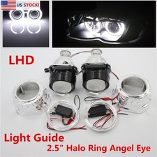 2x 2.5angel Eye Bi-xenon Headlight Projector Lamp Lens Wlight Guide Inverter