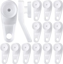 12 Pieces Curtain Track Gliders Curtain Window Traverse Rod Sliders Plastic Rail