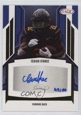 2024 SAGE HIT Low Series Gold 48/100 Isaiah Ifanse #A-II Auto 10k8