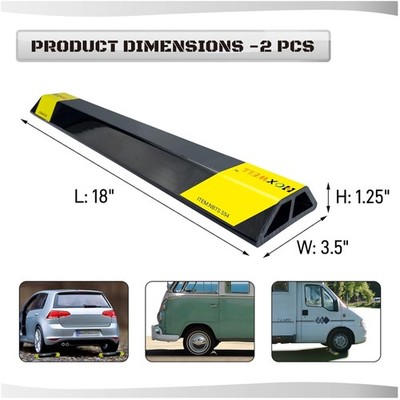 Garage Parking Stopper Set of 2 - Easy Installation
