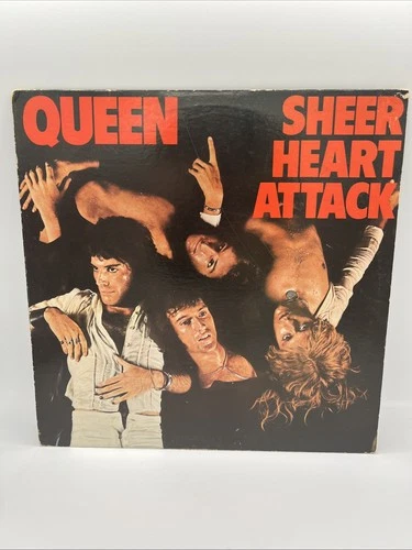 Queen - Sheer Heart Attack LP Elektra 7E-1026 1974 1st Pressing w/ Poster