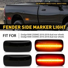 Fit Ram 2010-2018 3500HD 2500HD Dually LED Rear Fender Side Marker Lights 4PC