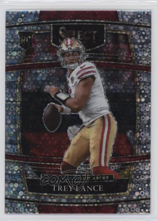 2021 Panini Select Concourse Disco Prizm Trey Lance #45 Rookie RC