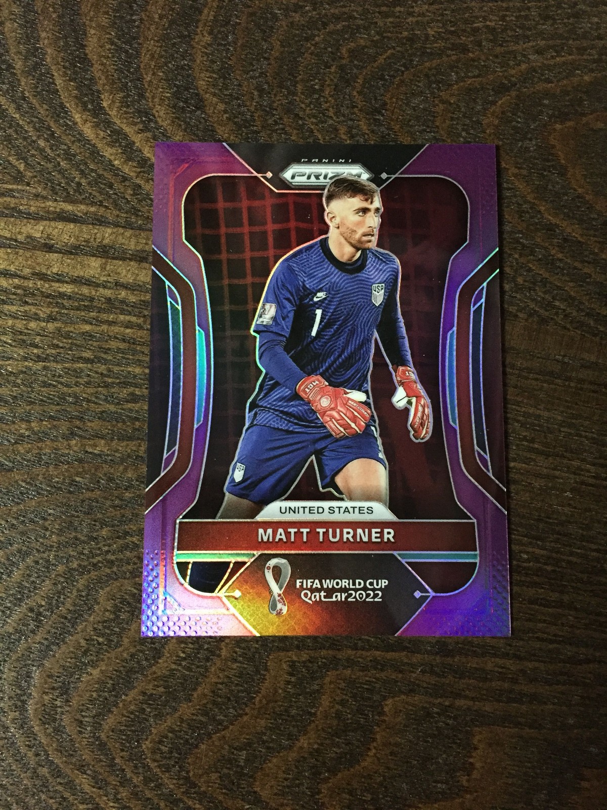 2022 Panini Prizm World Cup Matt Turner Purple 76/199 USA Nottingham Forest