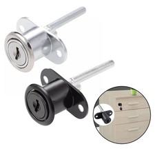 19mm Diameter Drawer Lock for Desk Cabinet Locker Showcase Black & White