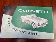  1960 Corvette Factory Original Owners Manual 2nd Edition Part 3770472