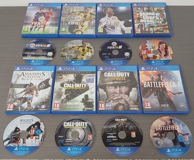 PS4 Spiele x 8 FIFA 16 17 18 COD 2 Grand Theft Auto Assassin Creed 4 Battlefield