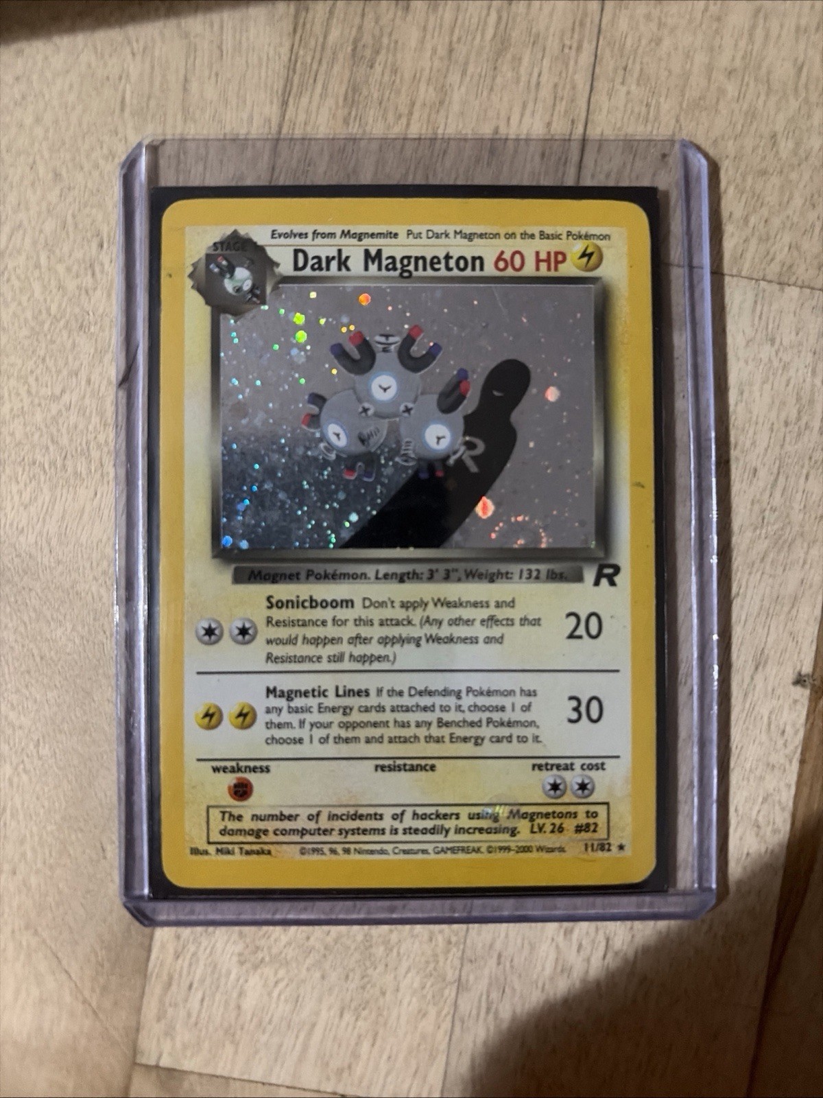 Pokémon Dark Magneton Holo Rare 60HP Team Rocket 11/82 Unlimited Card
