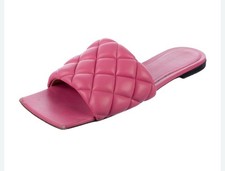 $1350 Bottega Veneta Womens Pink Lido Flat Sa...
