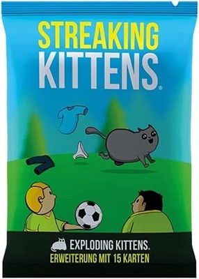 Asmodee EXKD0015 - Exploding Kittens, Streaking Kittens, Erweiterung, Kartenspie