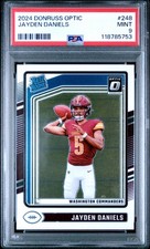 2024 PANINI DONRUSS OPTIC #248 JAYDEN DANIELS ROOKIE RC PSA 9