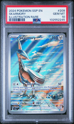 2024 POKEMON SSP EN-SURGING SPARKS ILLUSTRATION RARE #209 SKARMORY