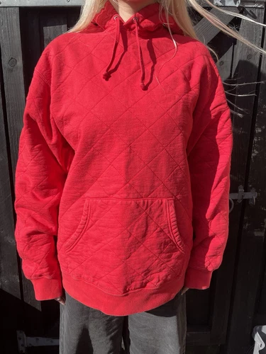 Sweat à capuche vintage Supreme rouge XL streetwear skate