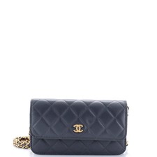 Chanel Pearl Crush Flap Phone Holder with Chain Quilted Lambskin