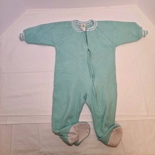 Vintage Sesame Street Toddler Fleece Footed Pajamas 6/12 Months RetroUnisex 90s