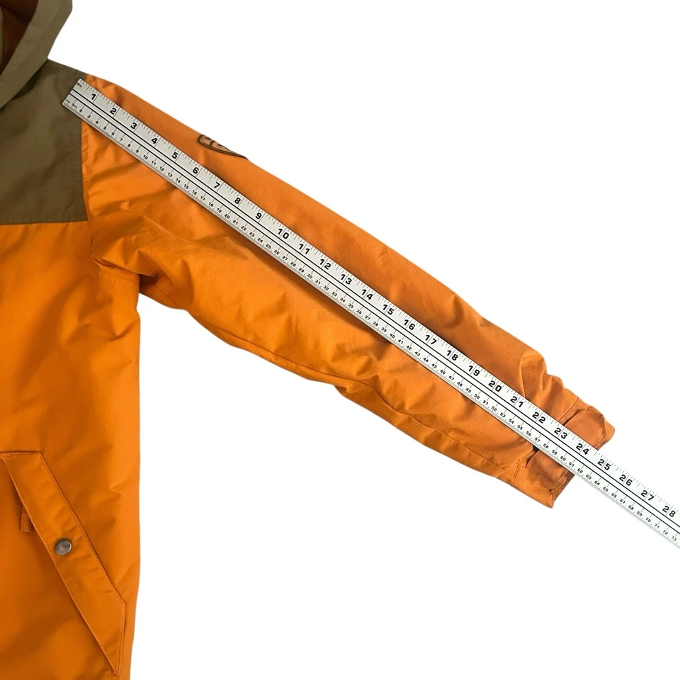Burton Fray Jacket DryRide Boys Ski Snowboard XL Size 18 Hooded Orange Pockets - Image 4 of 4