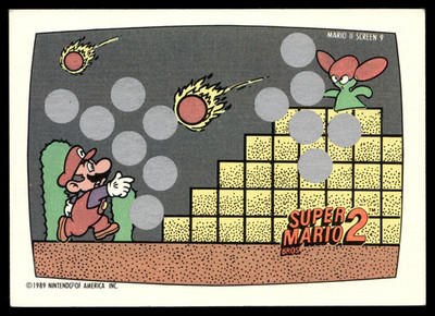Super Mario Bros 2 II Screen #9 1989 Topps Nintendo Scratch-Off Trading Card
