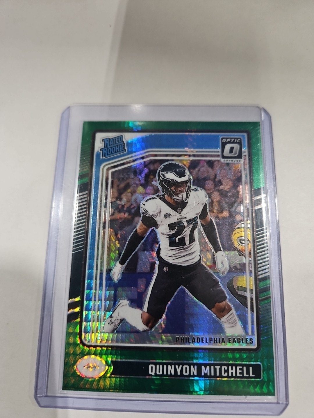 2024 Panini Donruss Optic - Rated Rookie Quinyon Mitchell #282 Green Hyper (RC)
