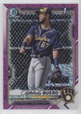 2021 Bowman Chrome Prospects Fuchsia Shimmer Refractor /199 Jeferson Quero k0w