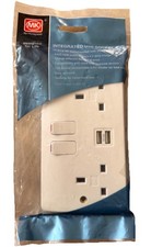 MK Integrated USB Double Switch Socket, 2 USB Port, 5v —2A 13 Amp