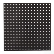 16 In. H X 16 In. W Plastic Pegboard in Black (50 Lbs.)