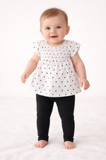 Carter's Baby Girls' 2-Piece Polka Dot Top & Legging Set   6 Months