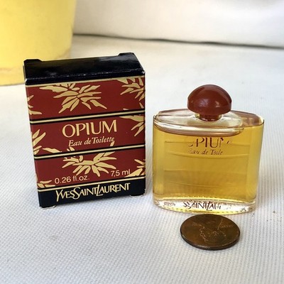 💝NIB Vintage Original YSL OPIUM EDT .26oz Mini Perfume Dab RED