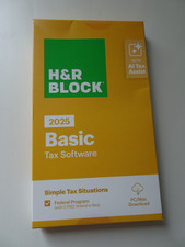 H R Block Tax Software Basic 2025 PC/Mac Key Card 