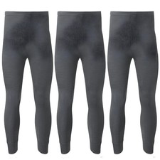 Pack Of 3 Mens Thermal Long Johns Bottoms Underwear Warm Lined Leggings Trousers