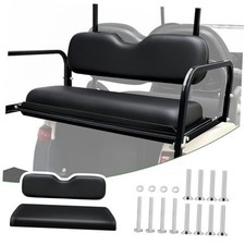 Universal Rear Replacement Cushions for Golf Cart Flip Rear Seat,Golf Black