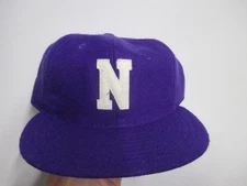 NORTHWESTERN WILDCATS (EBBETS FIELD FLANNELS) MEN FITTED VINTAGE HAT (7 1/4) NWT