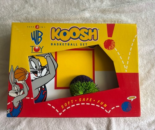 Vintage1996 Koosh Hoops Basketball Set Looney Tunes Bugs Bunny Complete Open Box
