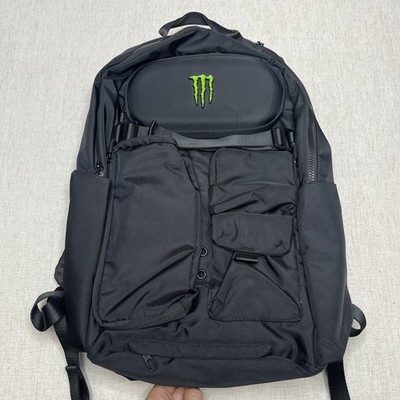 MONSTER ENERGY MOTOCROSS BACKPACK BLACK GREEN LOGO RICKY CARMICHAEL NEW W/O TAGS
