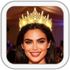 Light Up Crown LED Rhinestone Tiaras Gold Queen Hair Accessories for Women