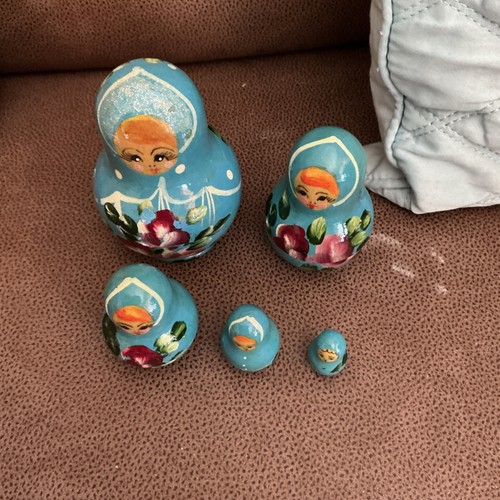5 Sets Collection Of 5 Vintage Nesting Dolls Sets - Picture 6 of 8