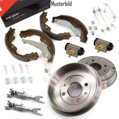 MAXGEAR Bremstrommel Bremsbacken Hinten für OPEL Agila SUZUKI Splash Swift III